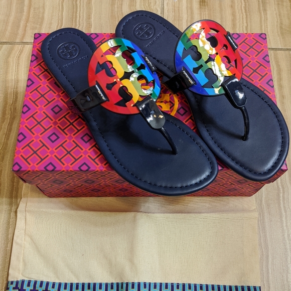 Tory burch rainbow miller sandals Clearance